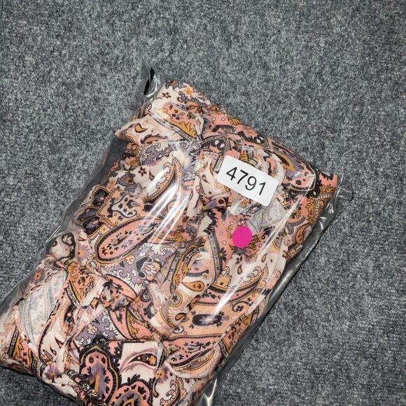 Anthropologie X Kachel Dress Womens Size XS Petite  Pink Paisley Maxi Tiered - Picture 13 of 13